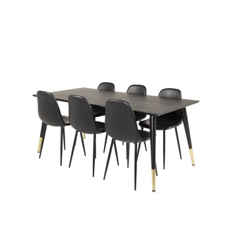 Dipp t Spisebordssæt - Sort og Messing