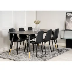 Dipp t Spisebordssæt - Sort og Messing