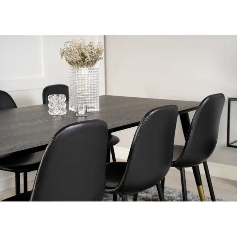 Dipp t Spisebordssæt - Sort og Messing