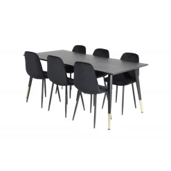 Dipp t Spisebordssæt - Sort og Messing