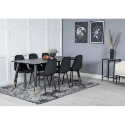 Dipp t Spisebordssæt - Sort og Messing