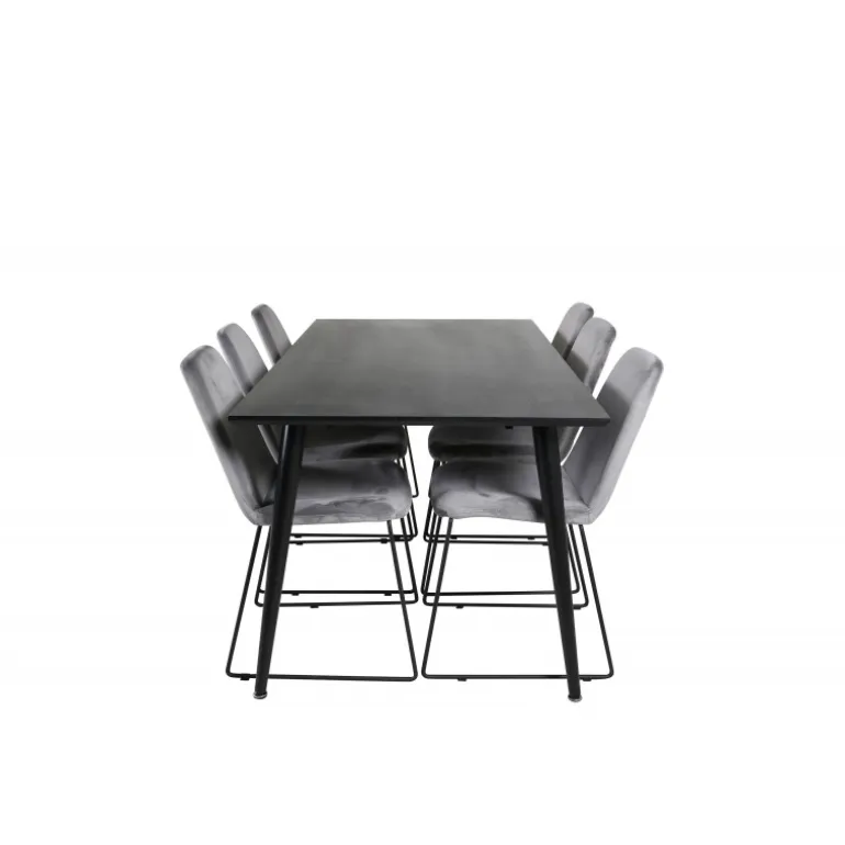 Dipp t Spisebordssæt - Sort og Grå