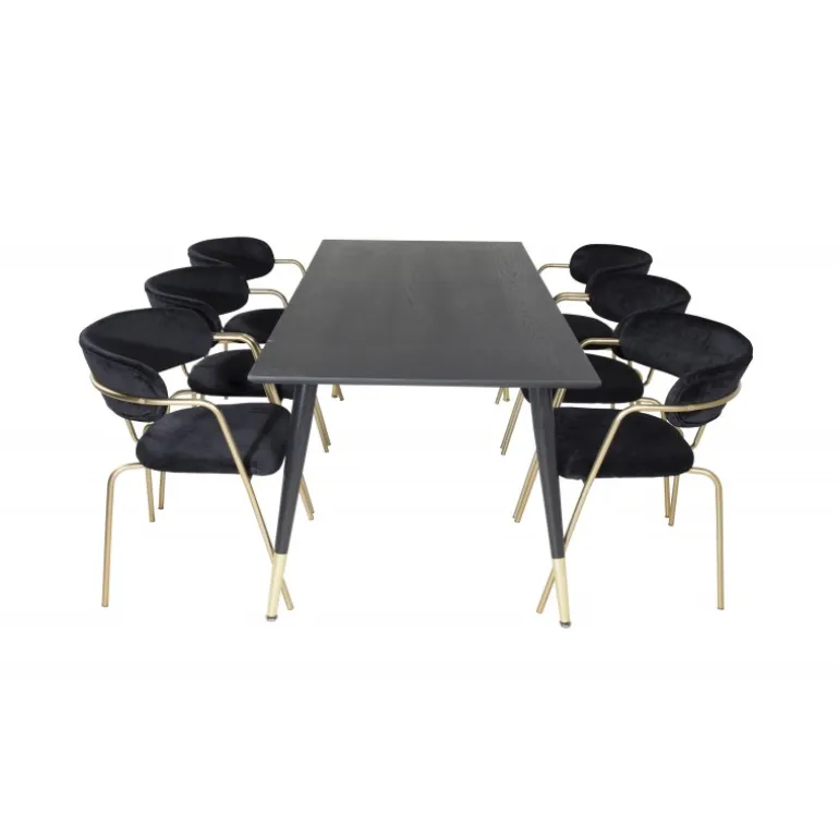 Dipp t Spisebordssæt - Sort og Messing