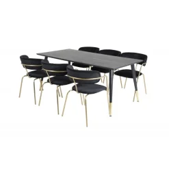 Dipp t Spisebordssæt - Sort og Messing