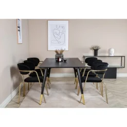 Dipp t Spisebordssæt - Sort og Messing