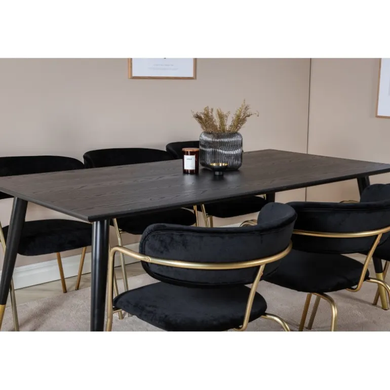 Dipp t Spisebordssæt - Sort og Messing