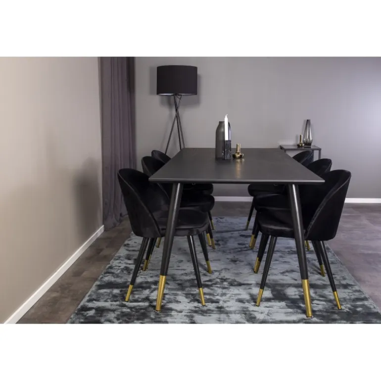 Dipp t Spisebordssæt - Sort og Messing