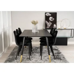 Dipp t Spisebordssæt - Sort og Messing