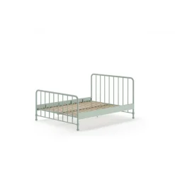 Dobbeltseng Bronxx 160 x 200 cm – olivengrøn metal