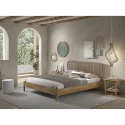 Dobbeltseng i eg 180 x 200 – Olive med 2 sengeborde