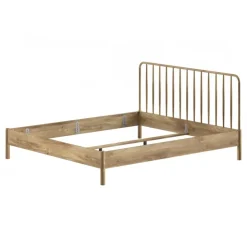 Dobbeltseng i eg 180 x 200 – Olive med 2 sengeborde
