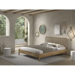 Dobbeltseng i eg 180 x 200 – Olive med 2 sengeborde