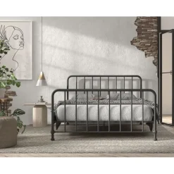 Dobbeltseng metal 160 x 200 cm – Bronxx, sort