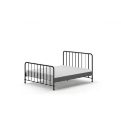 Dobbeltseng metal 160 x 200 cm – Bronxx, sort