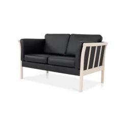 Dragør 2 pers. sofa - Sort bonded læder