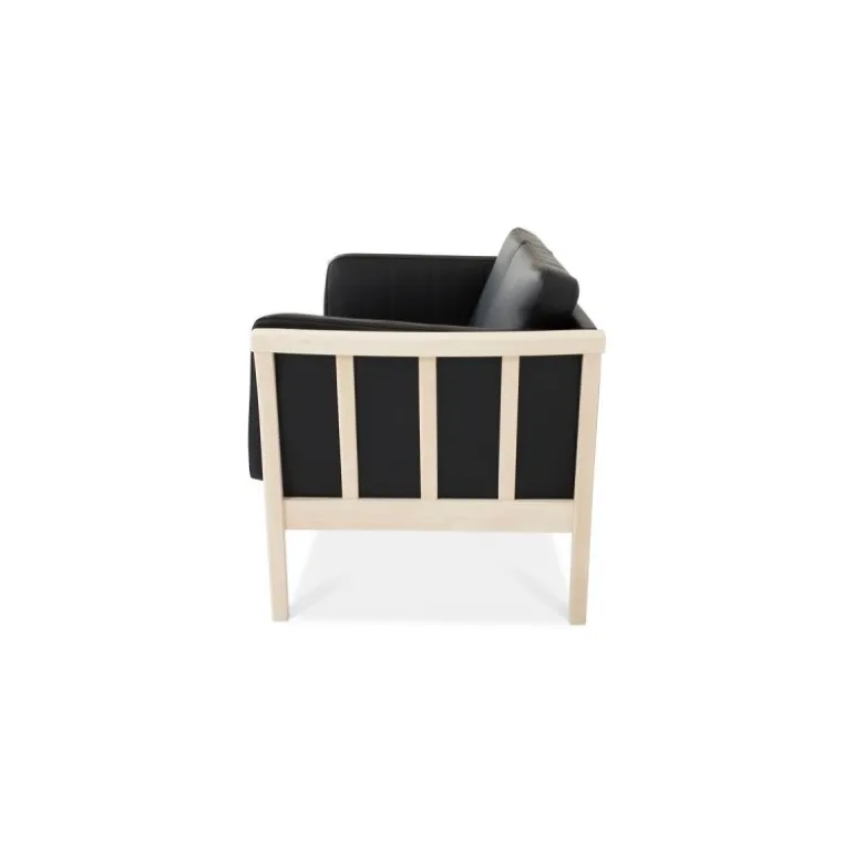 Dragør 2 pers. sofa - Sort bonded læder