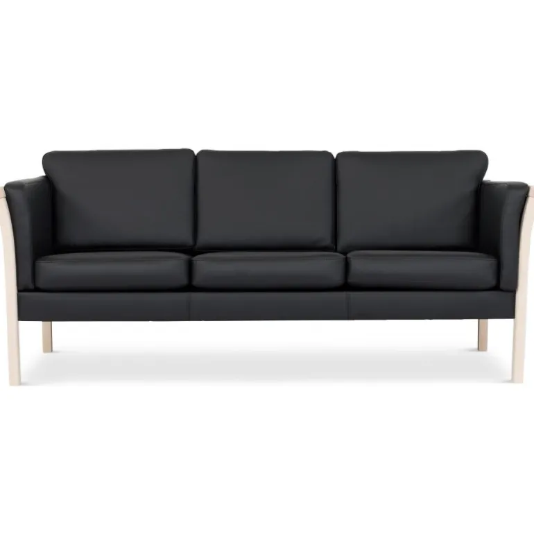 Dragør 3 pers. sofa - Sort tekstillæder