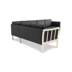 Dragør vendbar hjørnesofa - Sort bonded læder