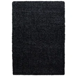 Dream Shaggy tæppe Ensfarvet - Antracit