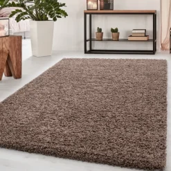 Dream Shaggy tæppe Ensfarvet - Mokka