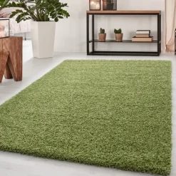Dream Shaggy tæppe Ensfarvet - Grøn