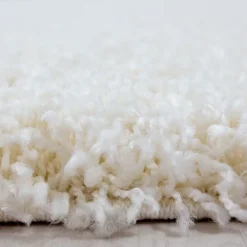 Dream Shaggy Tæppeløber Ensfarvet - Creme