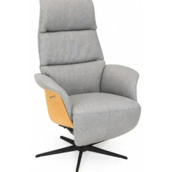 Dundee lænestol med indbygget skammel - Stof