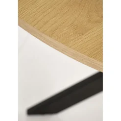 EDGAR bord, top - gylden eg, ben - Sort