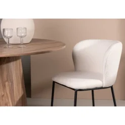 Edina Spisestol - Hvid Boucle