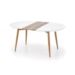 EDWARD Spisebord med udtræk, - honningeg