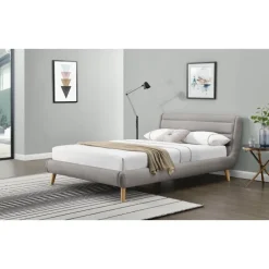 ELANDA 160x200cm seng - lys Grå