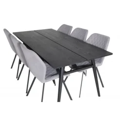 Elegant Spisebordssæt - Sort og Grå