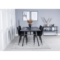 Elegant Spisebordssæt - Sort