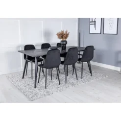 Elegant Spisebordssæt - Sort