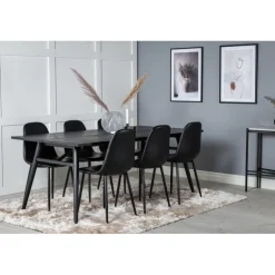 Elegant t Spisebordssæt - Sort