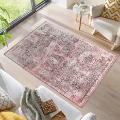 Elite Kortluvet tæppe Vintage - Rosa