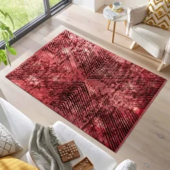 Elite Kortluvet tæppe Vintage - Rød