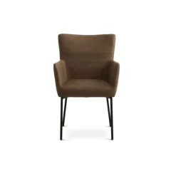 ELLIE spisebordsstol - Almond microfiber læder