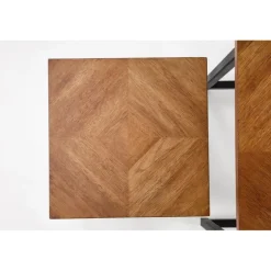 ELZA sæt af 2 sofaborde, Valnød/Sort