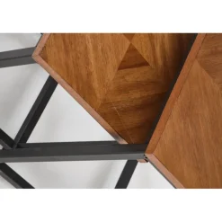 ELZA sæt af 2 sofaborde, Valnød/Sort