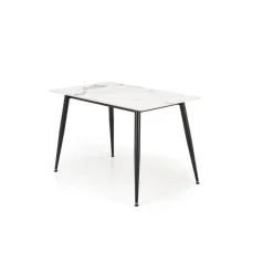 EMILIO 120 bord, - top - Hvid marmor, ben - Sort