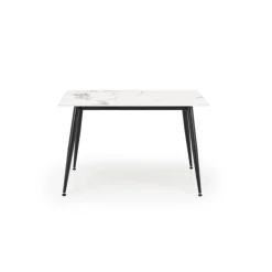 EMILIO 120 bord, - top - Hvid marmor, ben - Sort