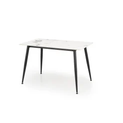 EMILIO 120 bord, - top - Hvid marmor, ben - Sort