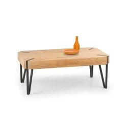 EMILY sofabord, - gylden eg / Sort