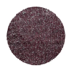 Enjoy Rund Shaggy tæppe Plettet - Rød