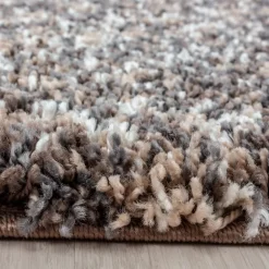 Enjoy Rund Shaggy tæppe Plettet - Brun