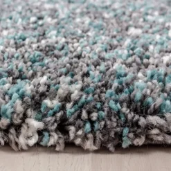 Enjoy Shaggy Tæppeløber Plettet - Blå