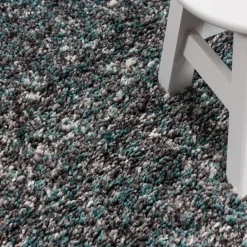 Enjoy Shaggy Tæppeløber Plettet - Blå