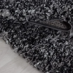 Enjoy Shaggy Tæppeløber Plettet - Antracit