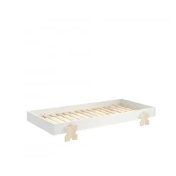 Enkeltseng 90 x 200 cm – Modulo, hvid, stabelbar